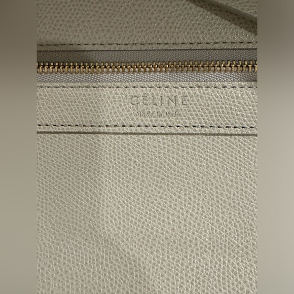 Celine Grained Calfskin Small Vertical Bi-Cabas Cream Red with COA - Picture 8 of 16